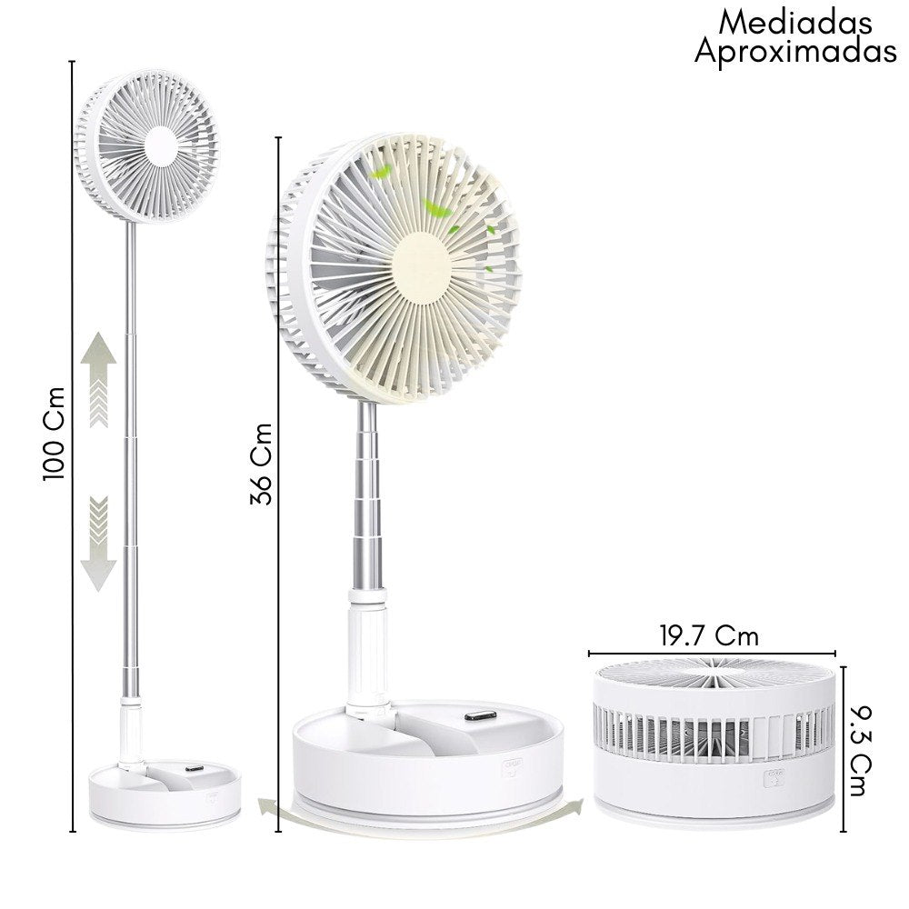 Más comodidad y menos calor con el Ventilador portatil plegable.